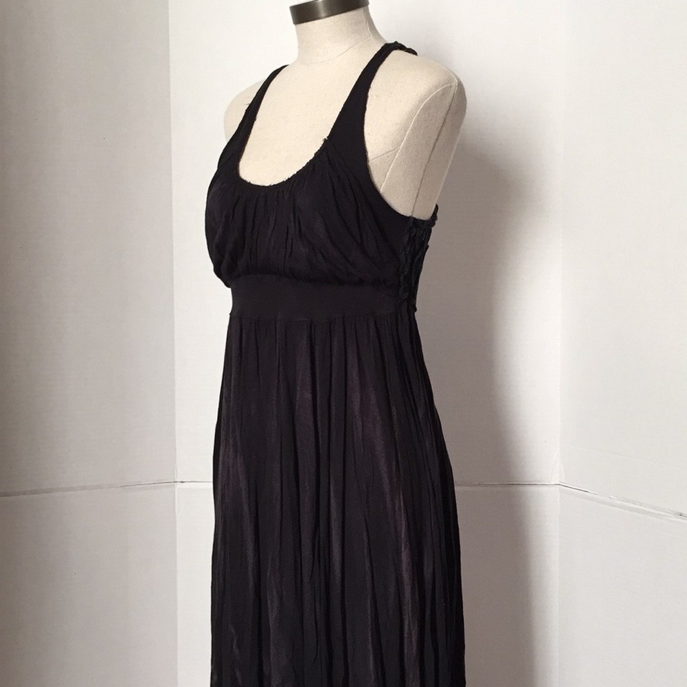 FP Blk Crochet Racer Back Dress
